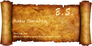 Baku Sarolta névjegykártya