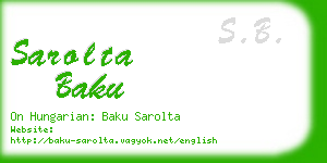 sarolta baku business card